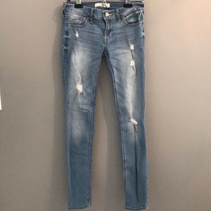 Woman’s Hollister Ripped Petite Skinny Jeans
